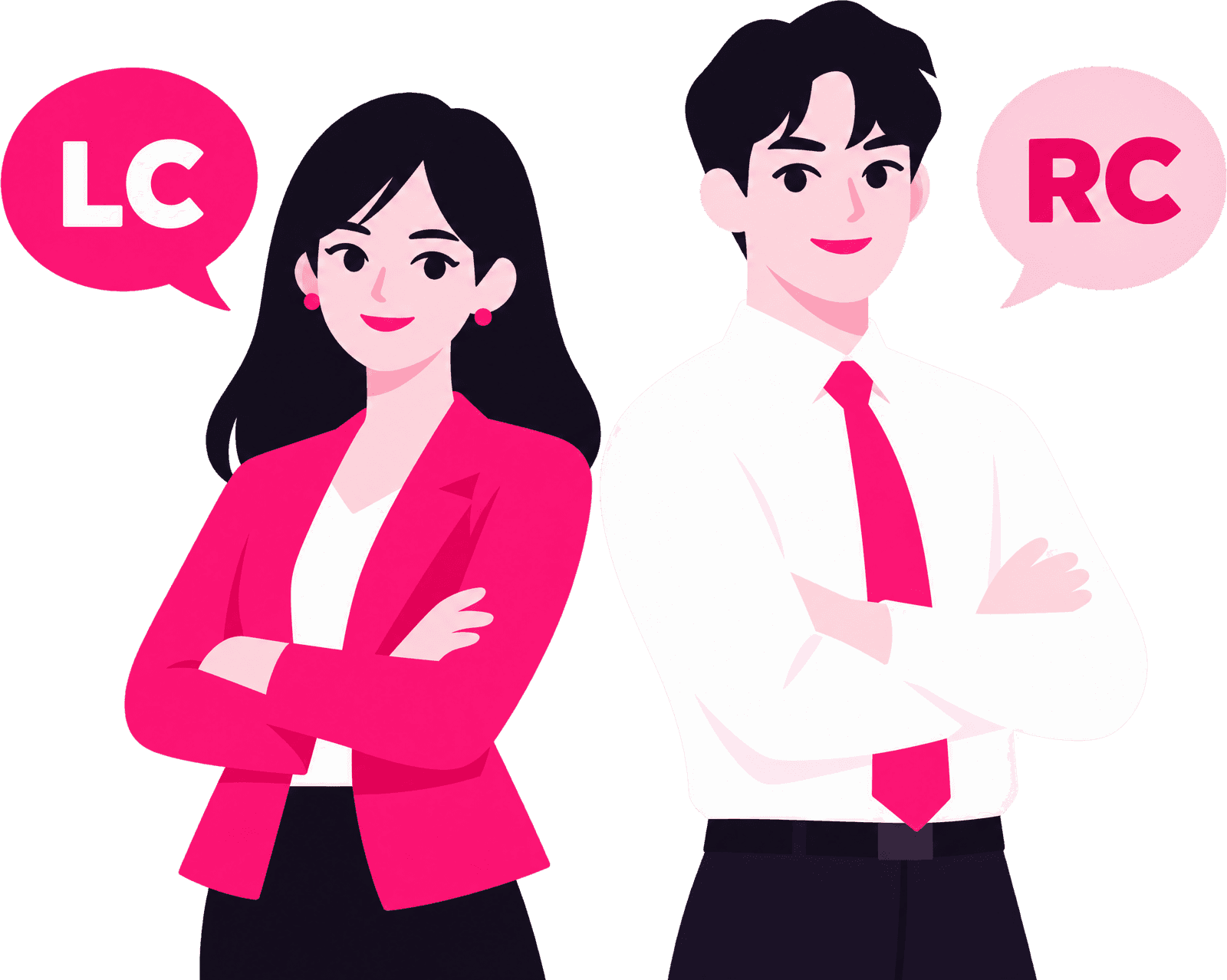 LC 담당 이혜영 강사와 RC 담당 이영수 강사 일러스트